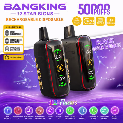Bang King 12 Star Signs 50000 Puffs zodiac vape Bang King 12 Star Signs 50000 Puffs zodiac vape