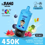 Bang Leader 450K Puffs Energy Drink Blueberry Watermelon Sour Apple Raspberry Gummy Bear