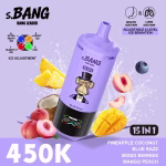 Bang Leader 450K Puffs Pineapple Cocount Blue Razz Mixed Berries Mango Peach