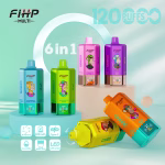 FIHP 6 IN 1 120K Puffs rotatable multi flavor vape