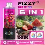 Fizzy MAX III PRO Strawberry Kiwi Blueberry Ice Watermelon Ice flavor set