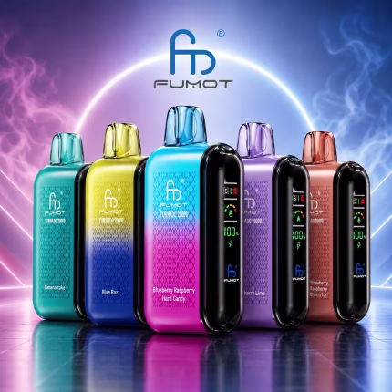 Fumot Tornado 20000 Puffs vape with smart display and Dual Mesh Coil