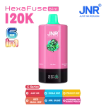 JNR HexaFause 120k Puffs Luv 66 Cola Ice Peach Ice Red Bull Ice Mr Blue Watermelon Mango Peach