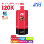 JNR HexaFause 120k Puffs Strawberry Red Bull Blueberry Raspberry Cherry Passion Fruit Kiwi Dragon Fruit Mango Ice Mixed Berries