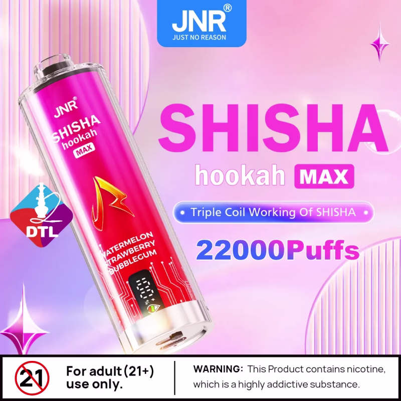 JNR SHISHA MAX 22000 Puffs shisha vape with smart LED display