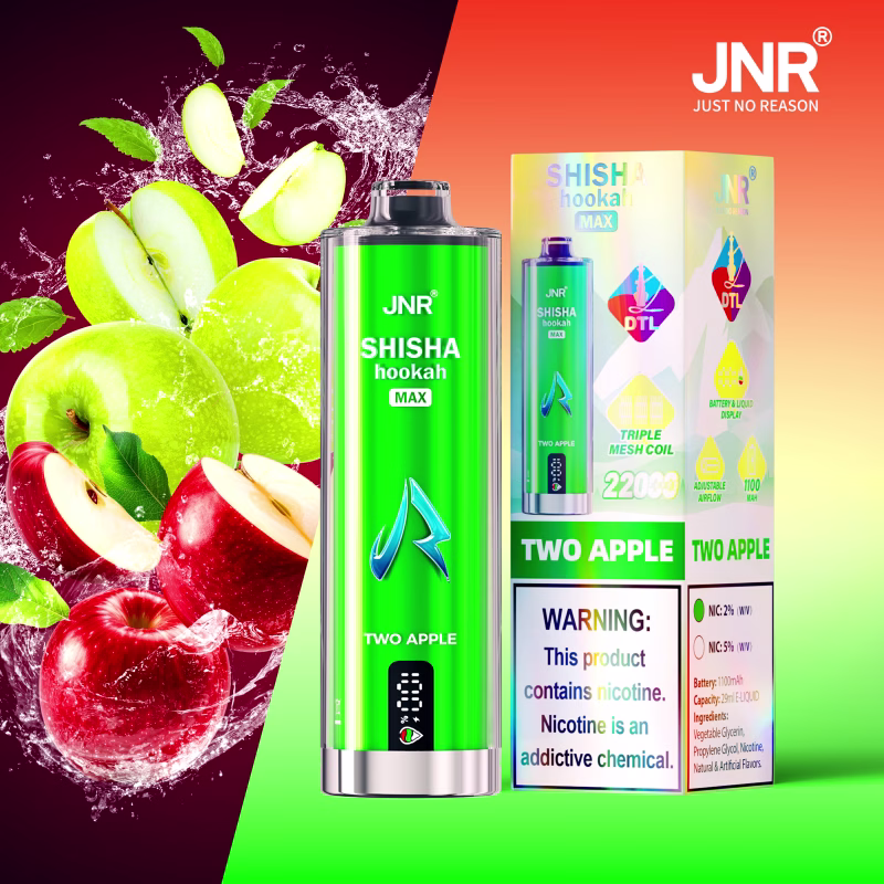 JNR SHISHA MAX 22000 Puffs – Two Apple flavor
