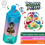 UZY 6 IN 1 150000 Puffs Kiwi Passion Fruit Guava Peach Lemon Love 66