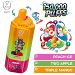 UZY 6 IN 1 150000 Puffs Peach Ice Two Apple Triple Mango