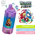 UZY 6 IN 1 150000 Puffs Strawberry Kiwi Blueberry Cocount Mixed Berry