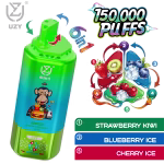 UZY 6 IN 1 150000 Puffs Strawberry Kiwi Blueberry Ice Cherry Ice