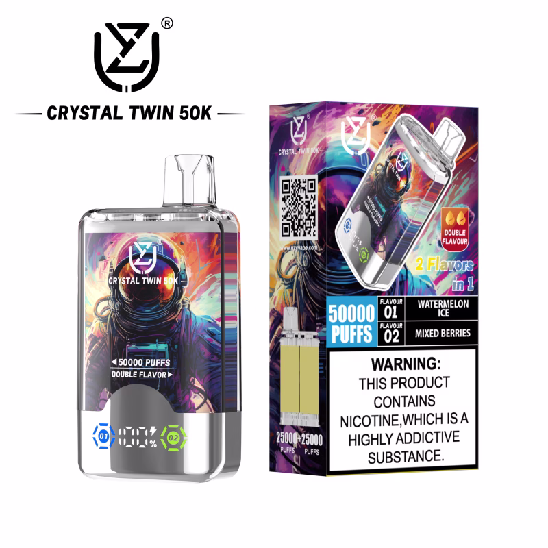 UZY CRYTSAL TWIN 50000 PUFFS Watermelon Ice Mixed Berries
