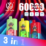 UZY Triple Flavor 60000 Puffs vape with smart screen