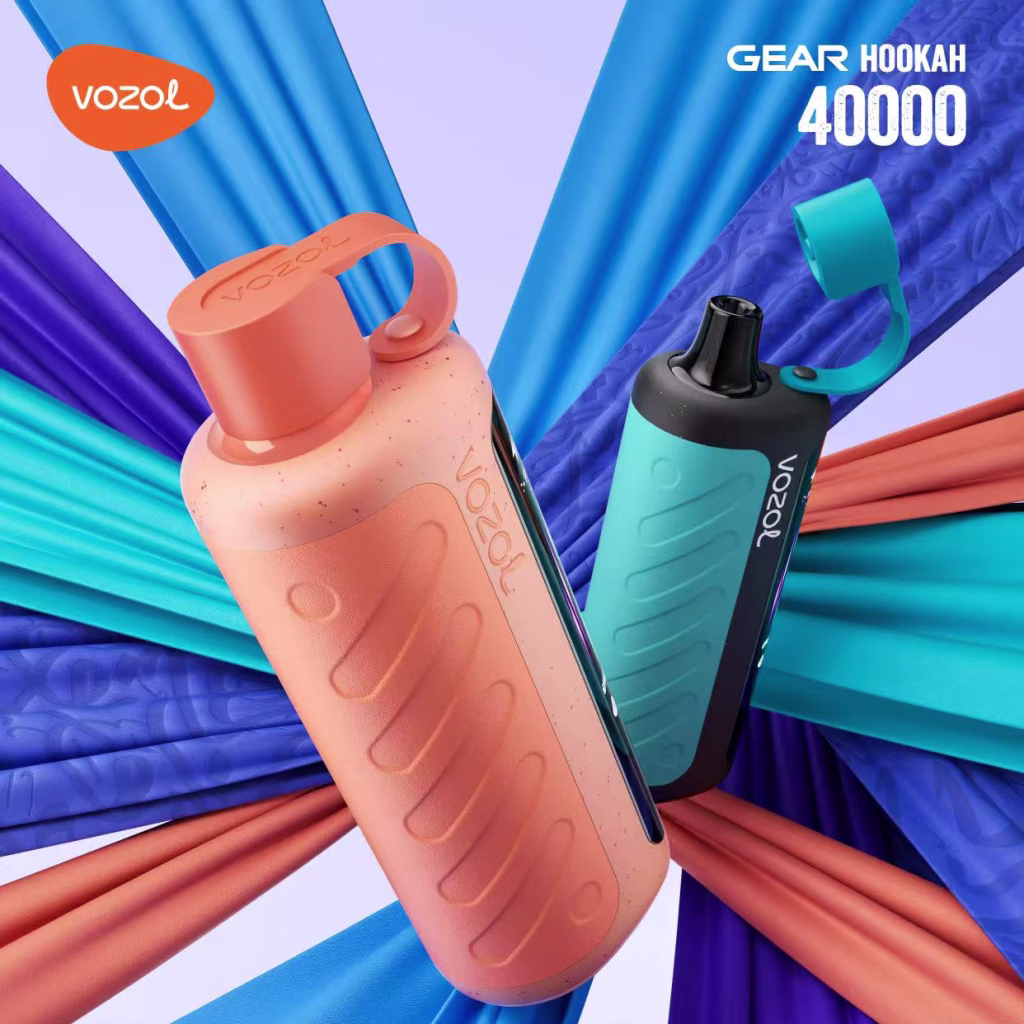 VOZOL Gear HOOKAH 40000 Puffs vape with leather body and colour screen