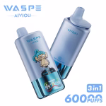 WASPE 3 in 1 60000 Puffs Blueberry Ice Black Dragon Ice Fizzy Cherry Ice