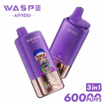 WASPE 3 in 1 60000 Puffs Grape Ice Strawberry Candy Strawberry Raspberry Cherry