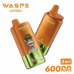 WASPE 3 in 1 60000 Puffs Red Bull Ice Strawberry Mango Strawberry Watermelon Bubblegum