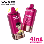 WASPE 4 in 1 100000 PUFFS Cherry Cola Ice Strawberry Cherry Ice Strawberry Cola Ice Strawberry Watermelon Bubblegum