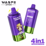 WASPE 4 in 1 100000 PUFFS Grape Ice Strawberry Kiwi Strawberry Raspberry Cherry Black Knight