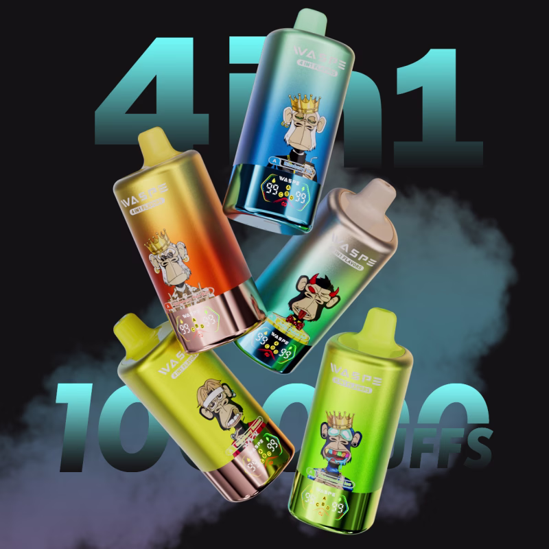 WASPE 4 in 1 100000 Puffs four flavor vape with LED display
