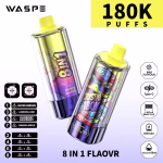 WASPE 8 IN 1 Crystal 180k Puffs Mixed Berries Lemon Lime Blueberry Raspberry Green Apple