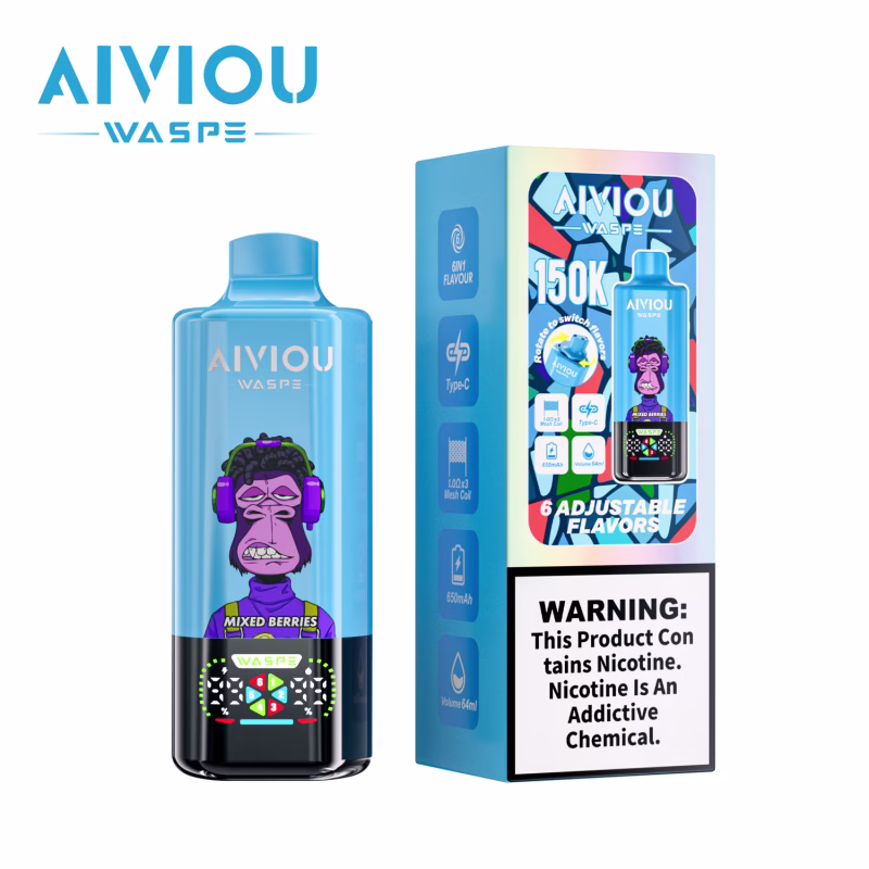WASPE Aiviou 150K Puffs Mixed Berries Black Dragon Ice Strawberry Cherry Cola