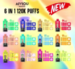 WASPE Aiviou 6 in 1 150K Puffs with 12 base flavor sets