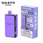 WASPE Double Flavor 100K PUFF Pro Grape Ice Kiwi Watermelon Ice